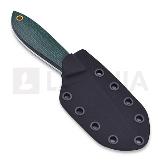 Brisa Bobtail 80 Kydex kniv, green micarta