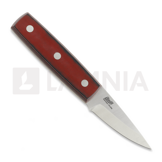 Brisa Crafter 70,red knife, black and white micarta