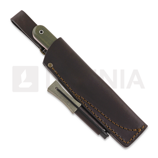 Brisa Kephart 115 kniv, green micarta, firesteel