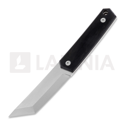 Nóż Brisa Kwaiken 90 M390 Scandi, ebony, brown sheath