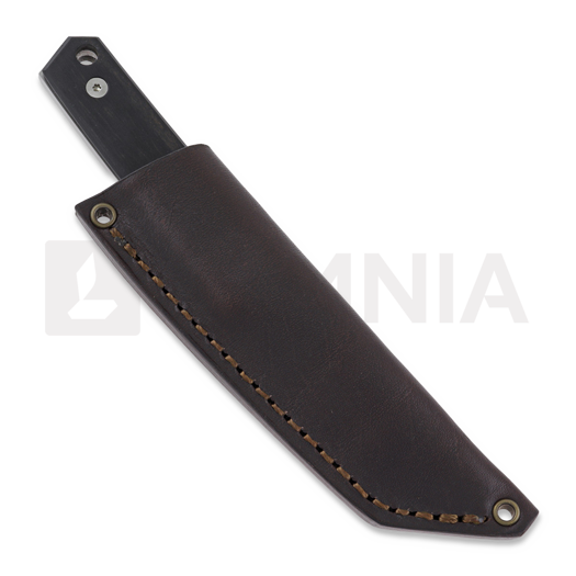 Brisa Kwaiken 90 M390 Scandi peilis, ebony, brown sheath