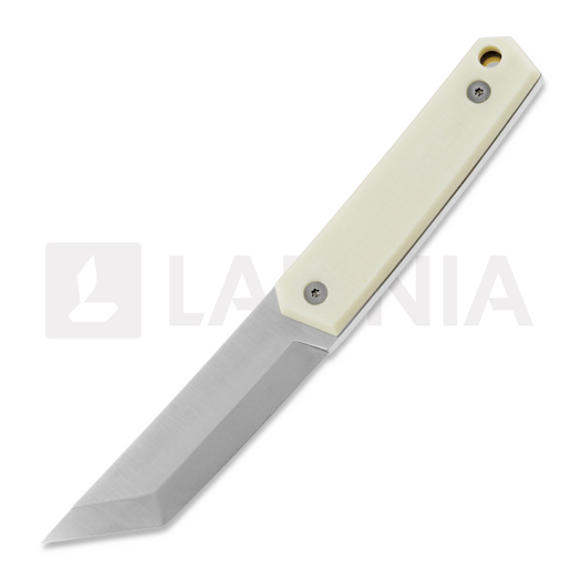 Nóż Brisa Kwaiken 90 M390 Scandi, ivory micarta, brown sheath