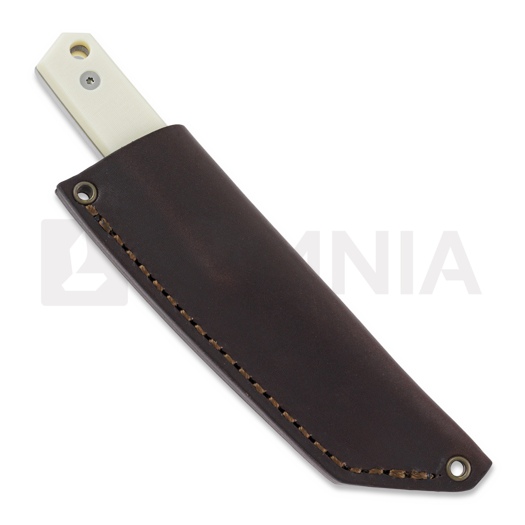 Coltello Brisa Kwaiken 90 M390 Scandi, ivory micarta, brown sheath