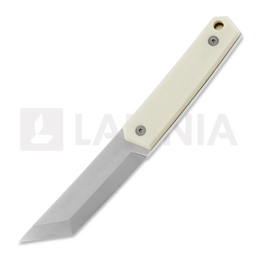 Ніж Brisa Kwaiken 90 M390 Scandi, ivory micarta, cognac sheath