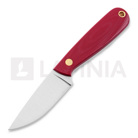 Brisa Necker 70 halskniv, Flat, red micarta, kydex