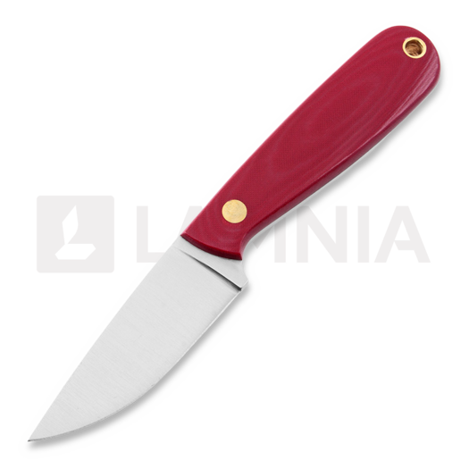 มีดห้อยคอ Brisa Necker 70, Flat, red micarta, kydex