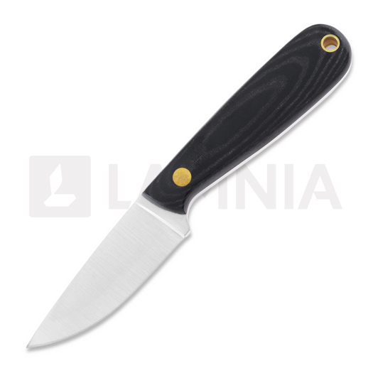 Brisa Necker 70 Full Flat 넥 나이프, black micarta