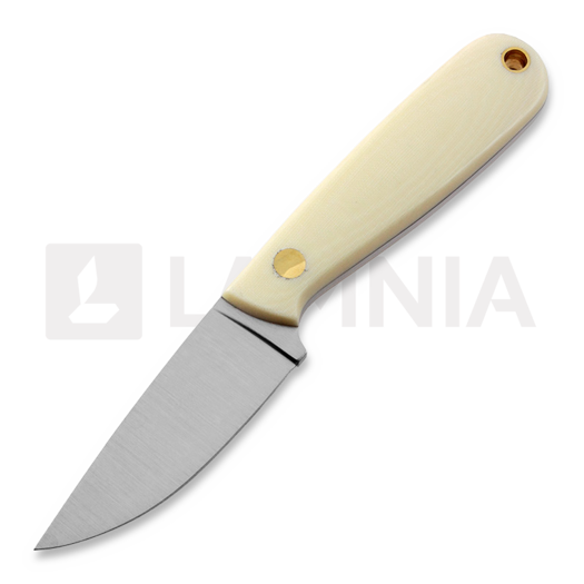 Brisa Necker 70 Full Flat סכין צוואר, ivory micarta, kydex