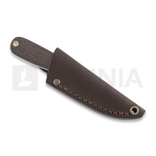 Brisa Necker 70 Scandi peilis, kabinamas ant kaklo, bison micarta
