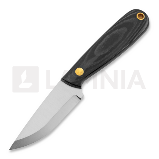 Nóż na szyję Brisa Necker 70 Scandi, black micarta, leather