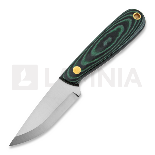 Brisa Necker 70 Scandi vratni nož, green micarta