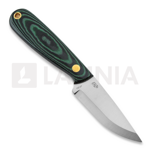 Brisa Necker 70 Scandi peilis, kabinamas ant kaklo, green micarta