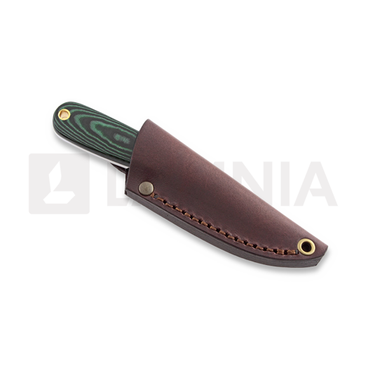 Brisa Necker 70 Scandi halskniv, green micarta