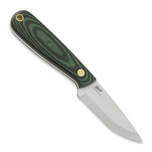 Brisa Necker 70 Scandi, green micarta, kydex