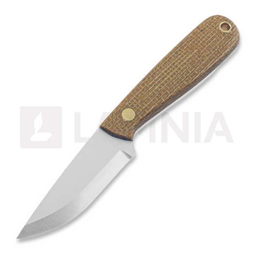 Brisa Necker 70 Scandi halskniv, mustard micarta
