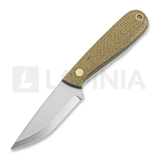 Brisa Necker 70 Scandi halskniv, mustard micarta