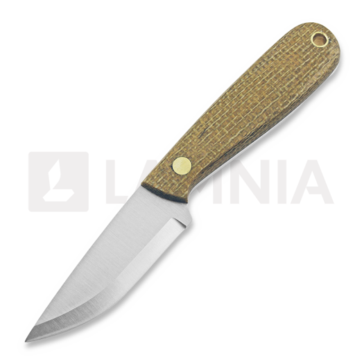 Brisa Necker 70 Scandi vratni nož, mustard micarta