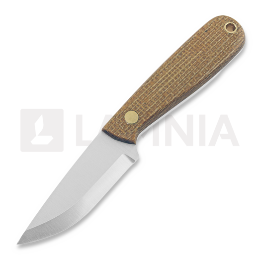 Brisa Necker 70 Scandi 넥 나이프, mustard micarta, kydex