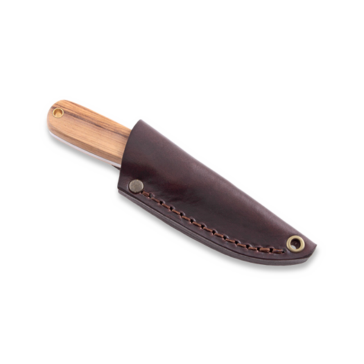 Brisa Necker 70 Scandi peilis, kabinamas ant kaklo, Olive wood