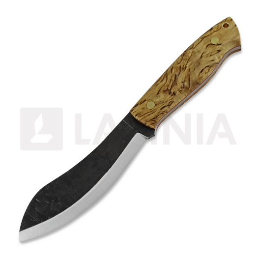 Brisa Nessmuk 125 knife, stabilized curly birch