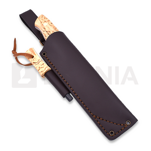 Brisa Nessmuk 125 kniv, stabilized curly birch, firesteel