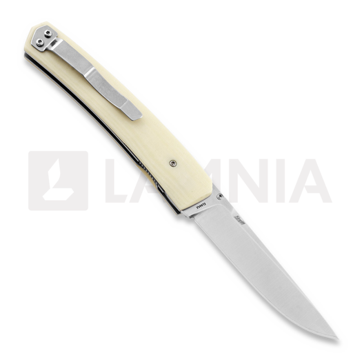 Brisa Piili 85 sulankstomas peilis, ivory micarta