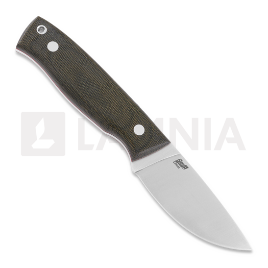 Brisa Skinner 90 Elmax Flat jagtkniv, green micarta