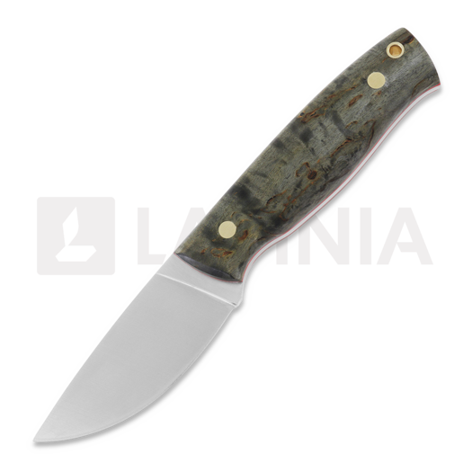 มีดล่าสัตว์ Brisa Skinner 90 Elmax Flat, stabilized curly birch