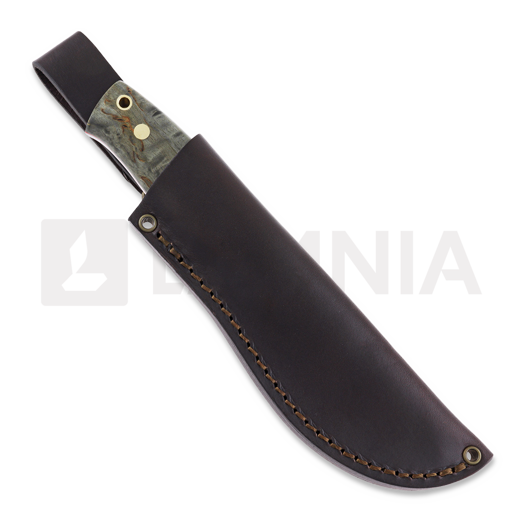 Brisa Skinner 90 Elmax Flat jagtkniv, stabilized curly birch