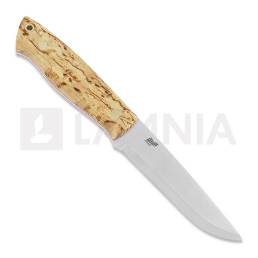 Brisa Trapper 115 peilis, Elmax Scandi, curly birch, firesteel