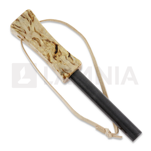 Brisa Trapper 115 peilis, Elmax Scandi, curly birch, firesteel