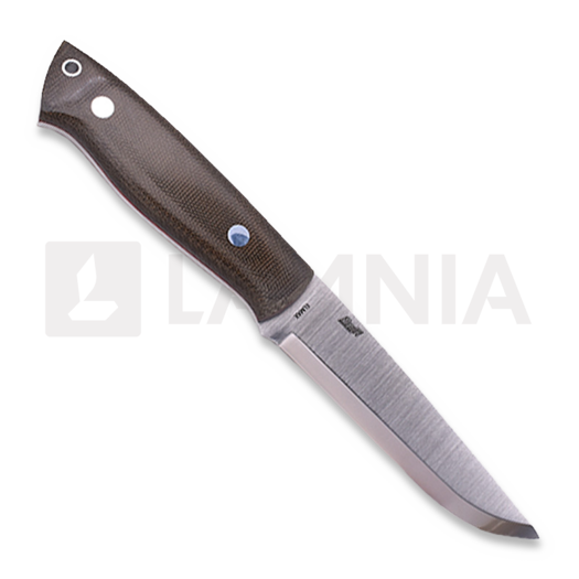 Brisa Trapper 115 Elmax Scandi peilis, Green Micarta