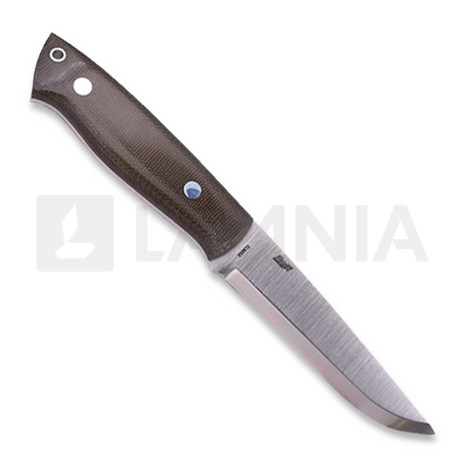 Brisa Trapper 115 Elmax Scandi knife, Green Micarta