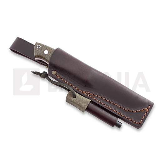 Brisa Trapper 95 veitsi, Elmax, Scandi, tulus, green micarta