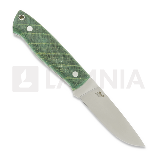 Brisa Trapper 95 ナイフ, Elmax, flat, stab.pagoda, green-black