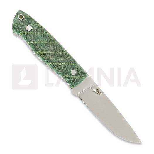 Brisa Trapper 95 ナイフ, Elmax, flat, stab.pagoda, green-black