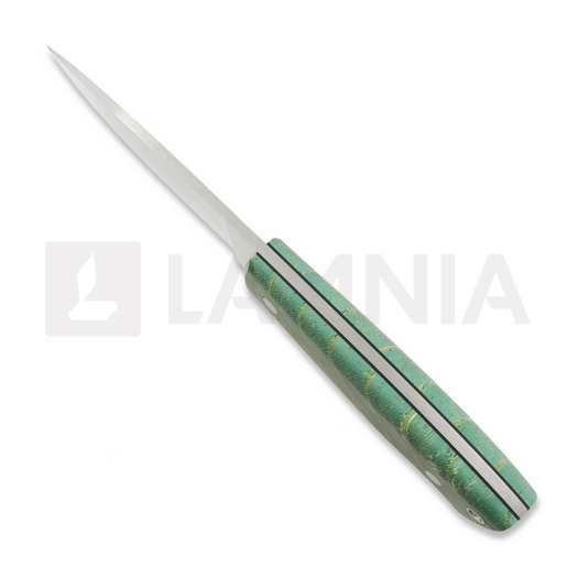 Brisa Trapper 95 ナイフ, Elmax, flat, stab.pagoda, green-black