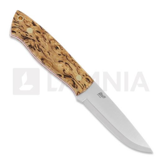 Brisa Trapper 95 Messer, Elmax Scandi, curly birch