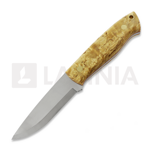 Brisa Trapper 95 ナイフ, Elmax Scandi, curly birch, firesteel