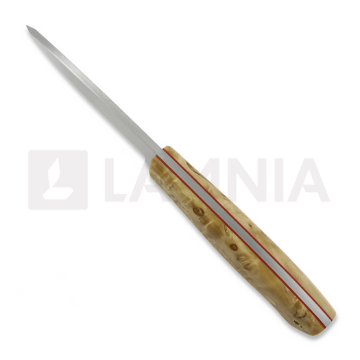 Brisa Trapper 95 ナイフ, Elmax Scandi, curly birch, firesteel
