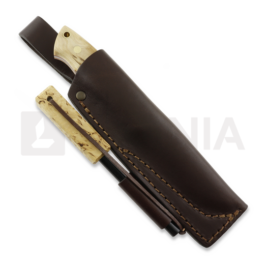 Brisa Trapper 95 ナイフ, Elmax Scandi, curly birch, firesteel