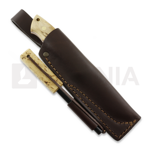 Brisa Trapper 95 ナイフ, Elmax Scandi, curly birch, firesteel