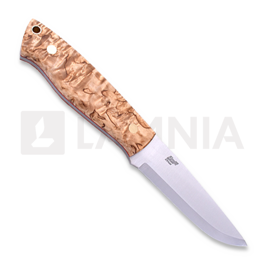 Brisa Trapper 95 סכין, Elmax Scandi, curly birch, left