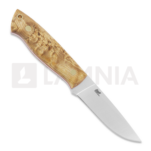 Brisa Trapper 95 kniv, N690 Flat, curly birch