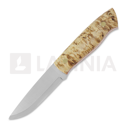 Couteau Brisa Trapper 95, N690 Scandi, curly birch