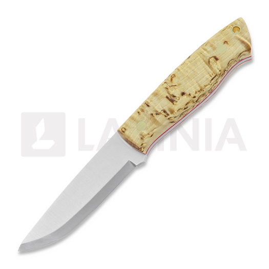 Brisa Trapper 95 סכין, O-1 Scandi, curly birch, left