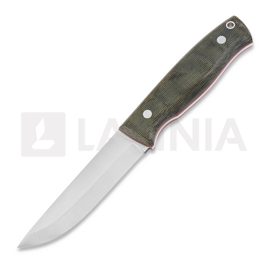 Brisa Trooper 115, scandi, green micarta, firesteel