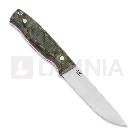 Brisa Trooper 115, scandi, green micarta, firesteel