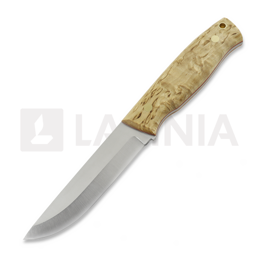Brisa Trooper 115 ナイフ, scandi, stab. curly birch, firesteel