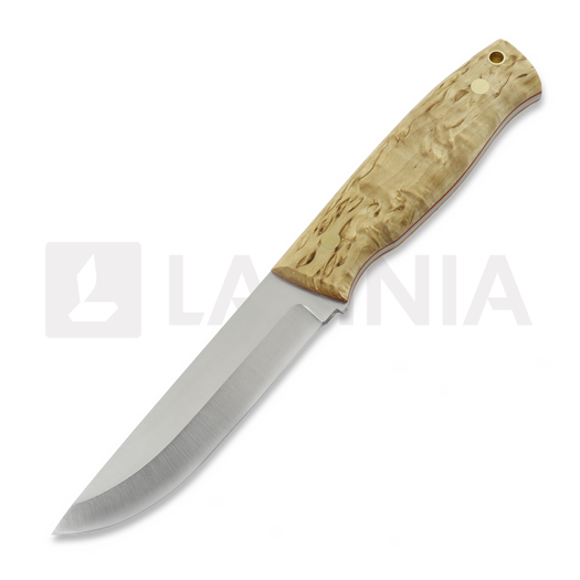 Brisa Trooper 115 knife, scandi, stab. curly birch, firesteel